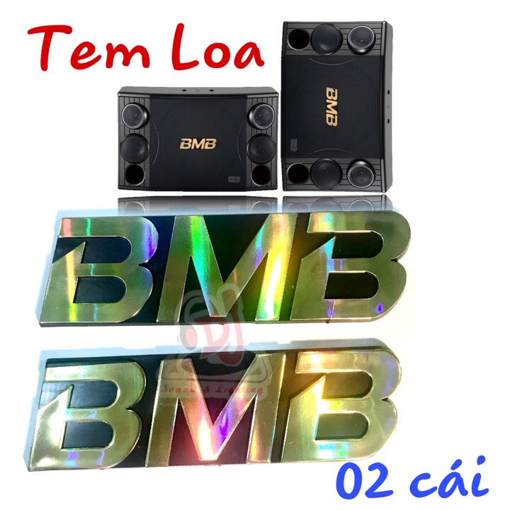 Tem mác loa 02 cái, dán thùng, tem thùng loa sân khấu, mẫu 7 màu