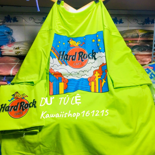 Clip-ảnh thật áo phông xanh lá hard rock (SỈ 29K)tay lỡ form rộng freesize | BigBuy360 - bigbuy360.vn