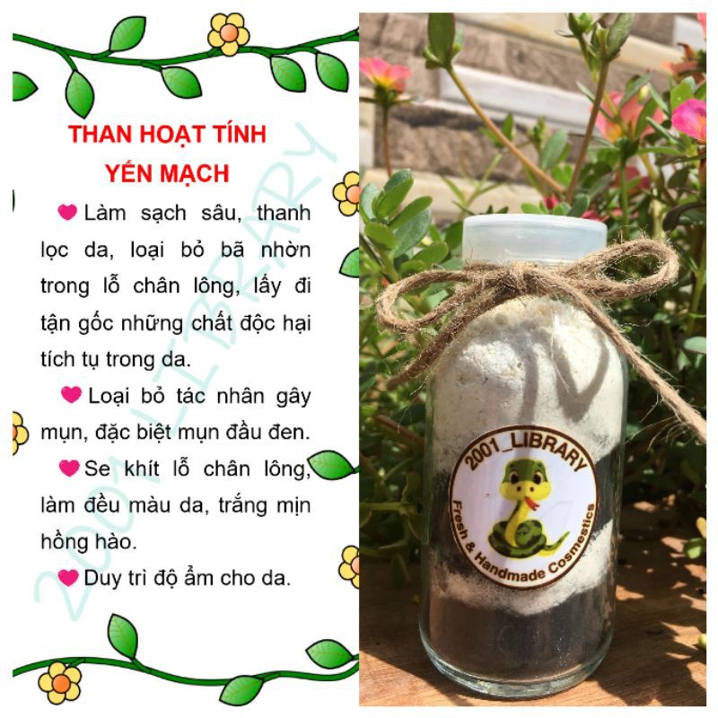 Mặt nạ thiên nhiên Library được làm từ nguyên liệu tự nhiên không chất bảo quản . hạn sử dụng 3 tháng kể từ khi mở nắp