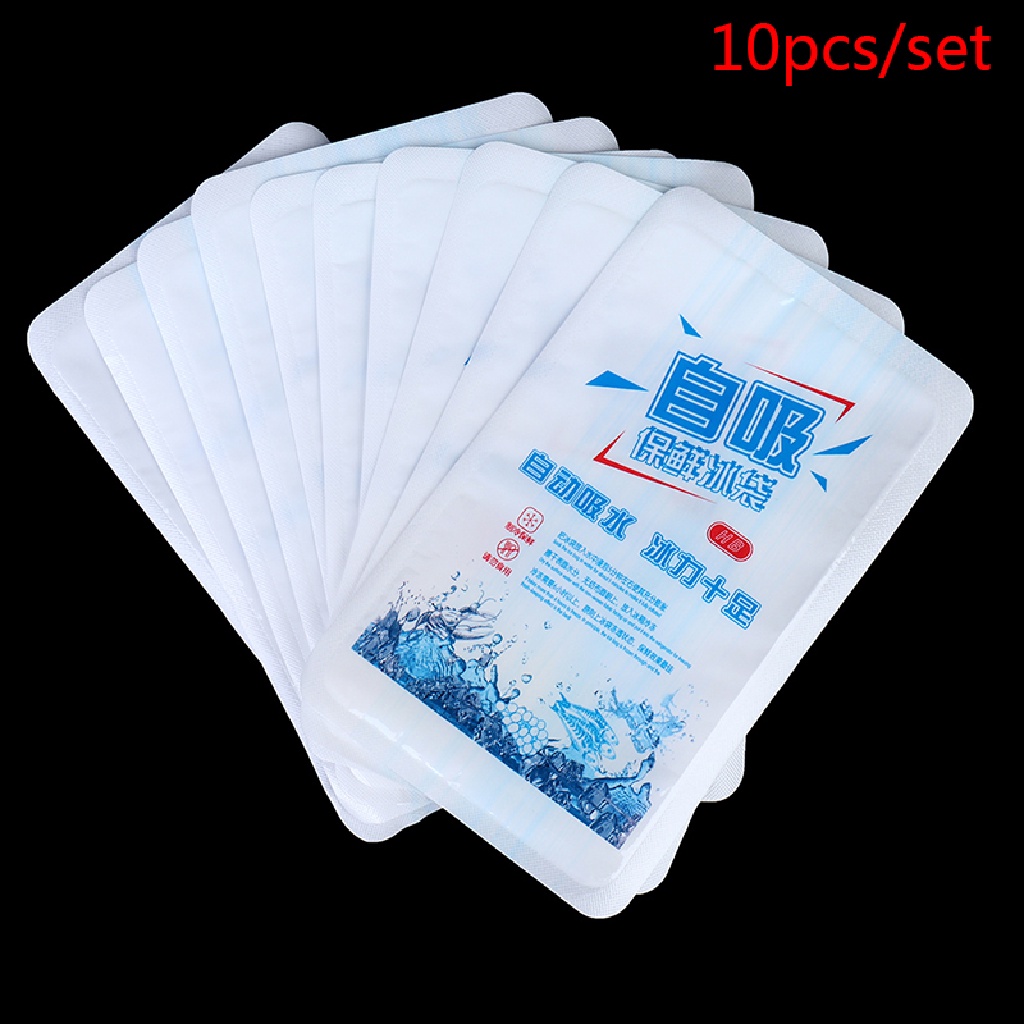 Bộ 10 Túi Gel Làm Lạnh Thức Ăn Có Thể Tái Sử Dụng ♨Nóng Bỏng