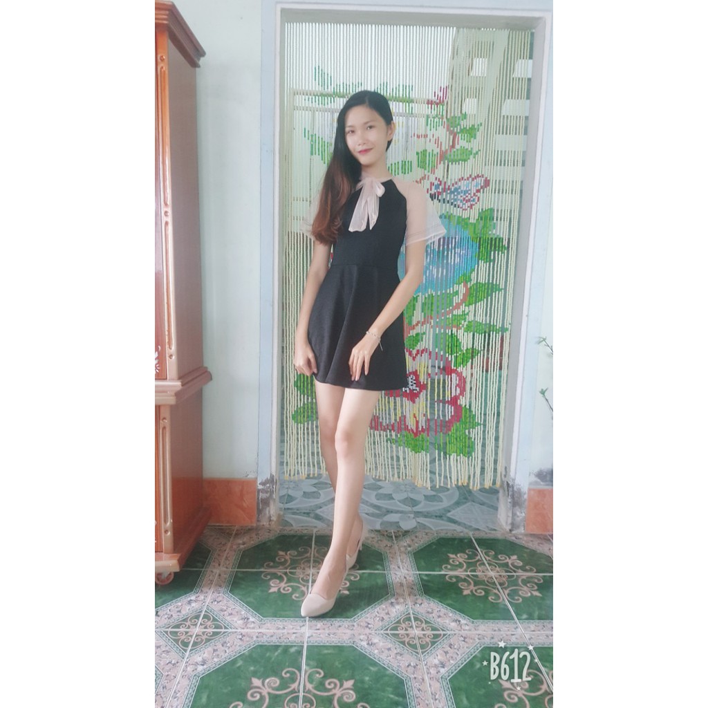 Váy kim tuyến phối lưới (ảnh thật)