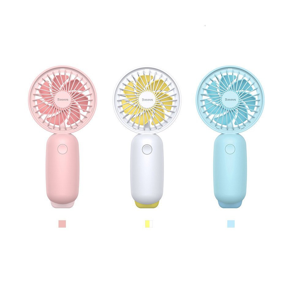 Quạt mini cầm tay 3 tốc độ chính hãng baseuscó đèn led đom đóm