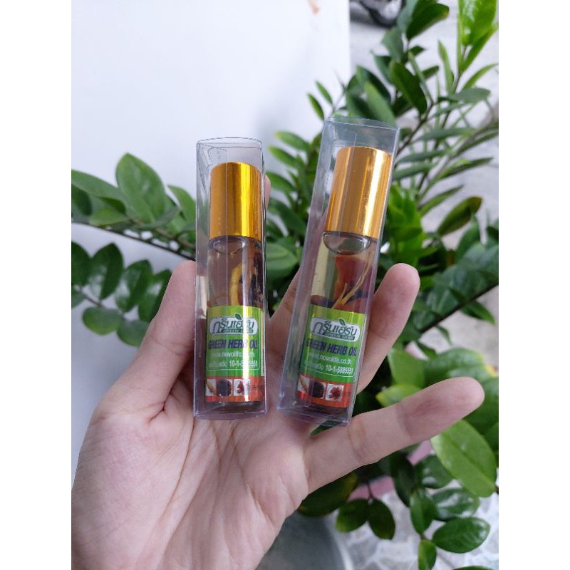 Dầu Lăn Thảo Dược Nhân Sâm Green Herb Oil 8ml Thái Lan chính hãng