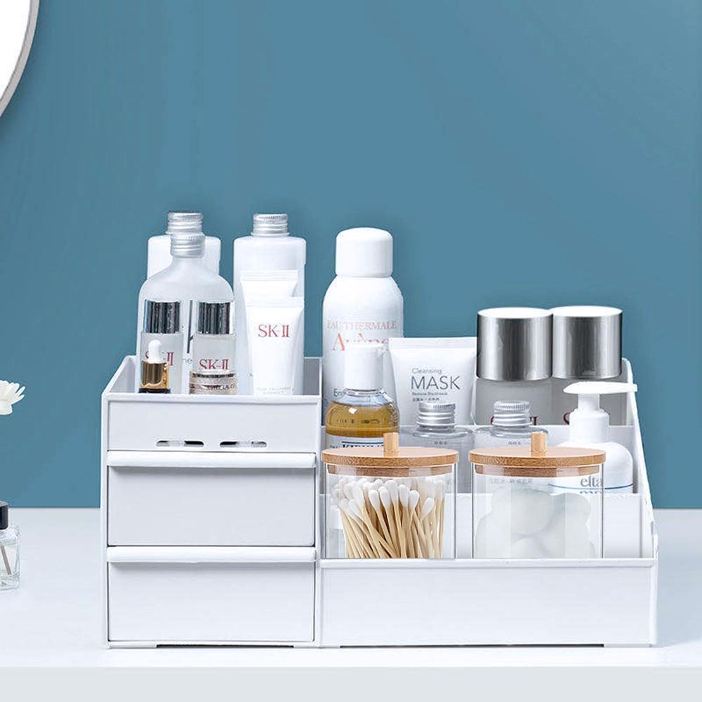 Giá Đỡ Bông Tẩy Trang / Kẹo / Trang Sức Có Nắp Bằng Tre