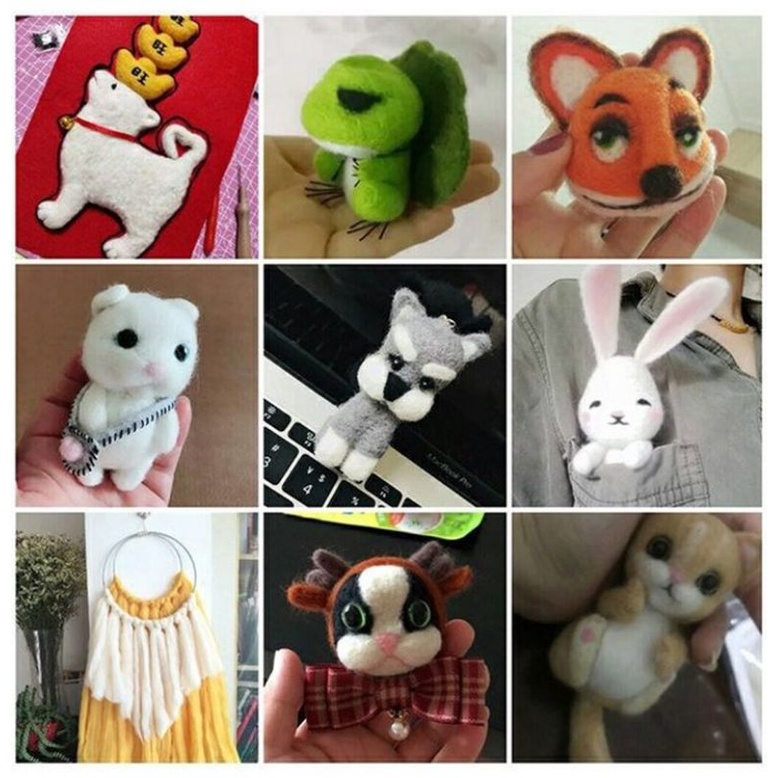 Len Chọc (Needle Felt) Gói 5g Mã Màu 01-40.