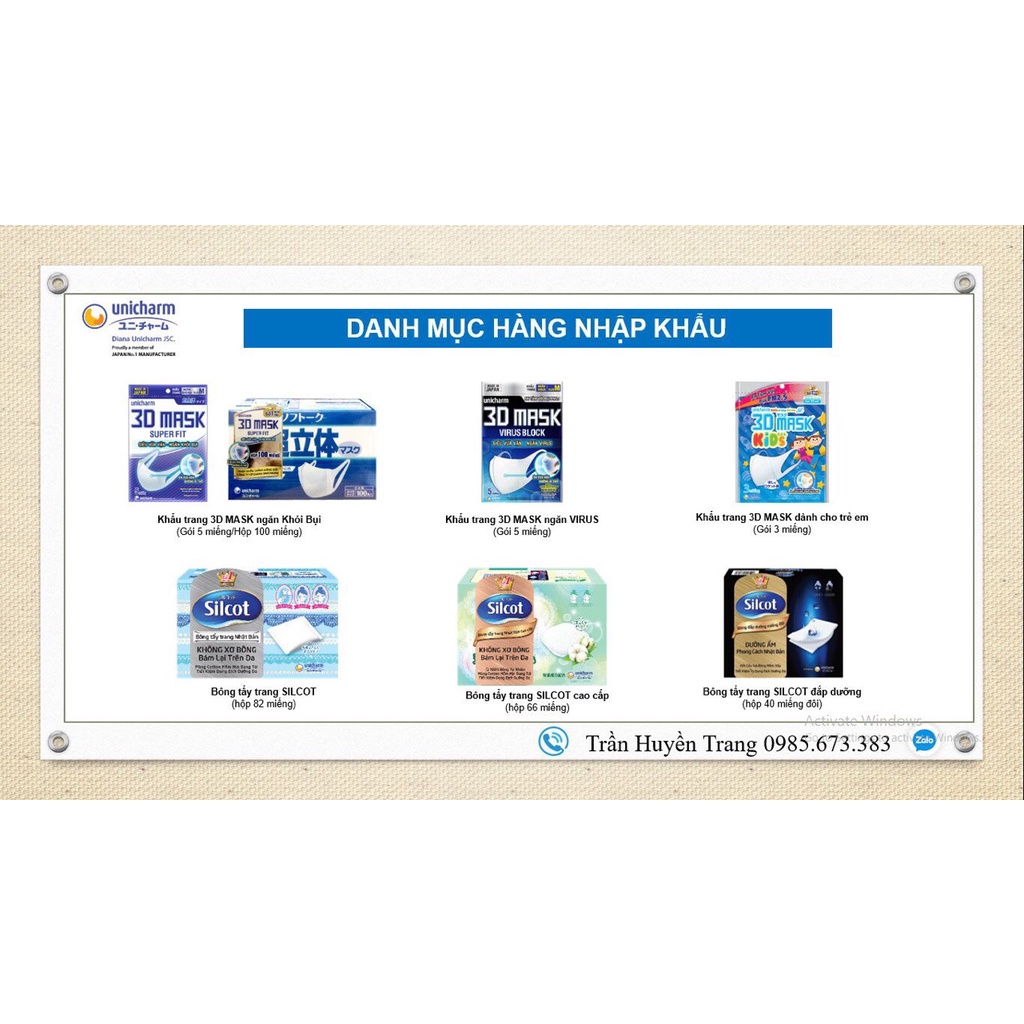 Khẩu trang 3D UNICHARM trẻ em