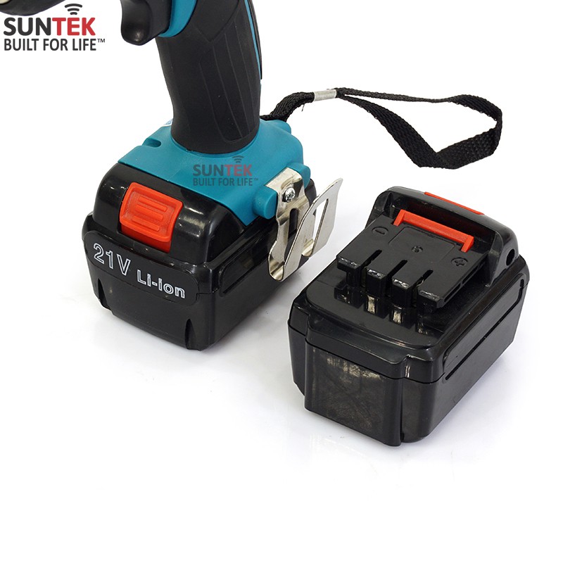 Máy Khoan Đục Bắt Vít Pin Sạc Không Dây SUNTEK 21V - Khoan Tường/Gỗ/Kim loại, mạnh mẽ, nhỏ gọn 1.1kg - Hàng chính hãng