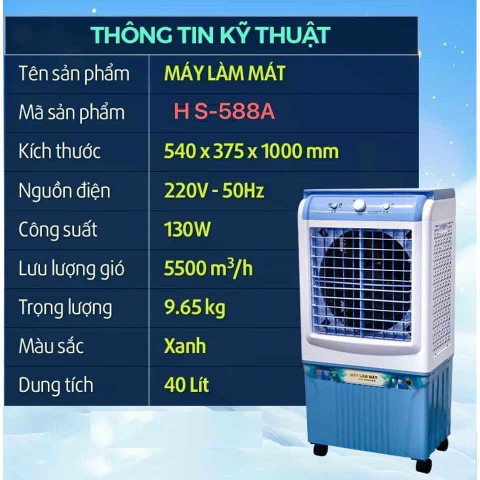 QUẠT ĐIỀU HOÀ HS-35A ✳️💥💥 TẶNG 2 BÌNH ĐÁ KHÔ CÓ BÁNH XE