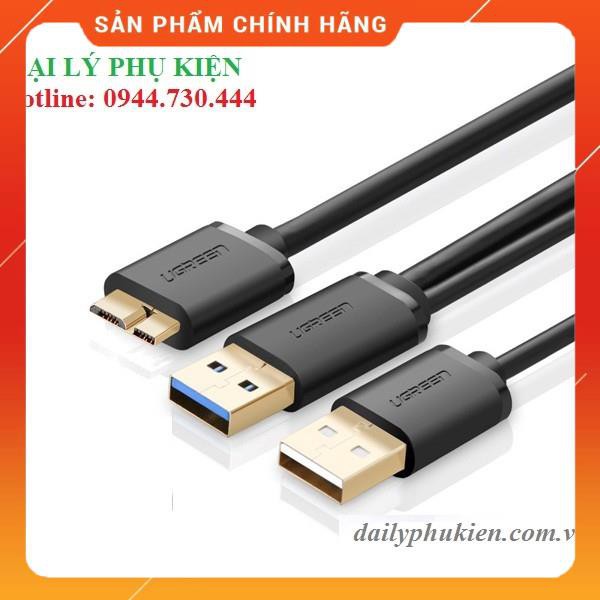 Cáp USB 3.0 sang Micro USB 1M hỗ trợ cổng USB nguồn UGREEN 10382 dailyphukien