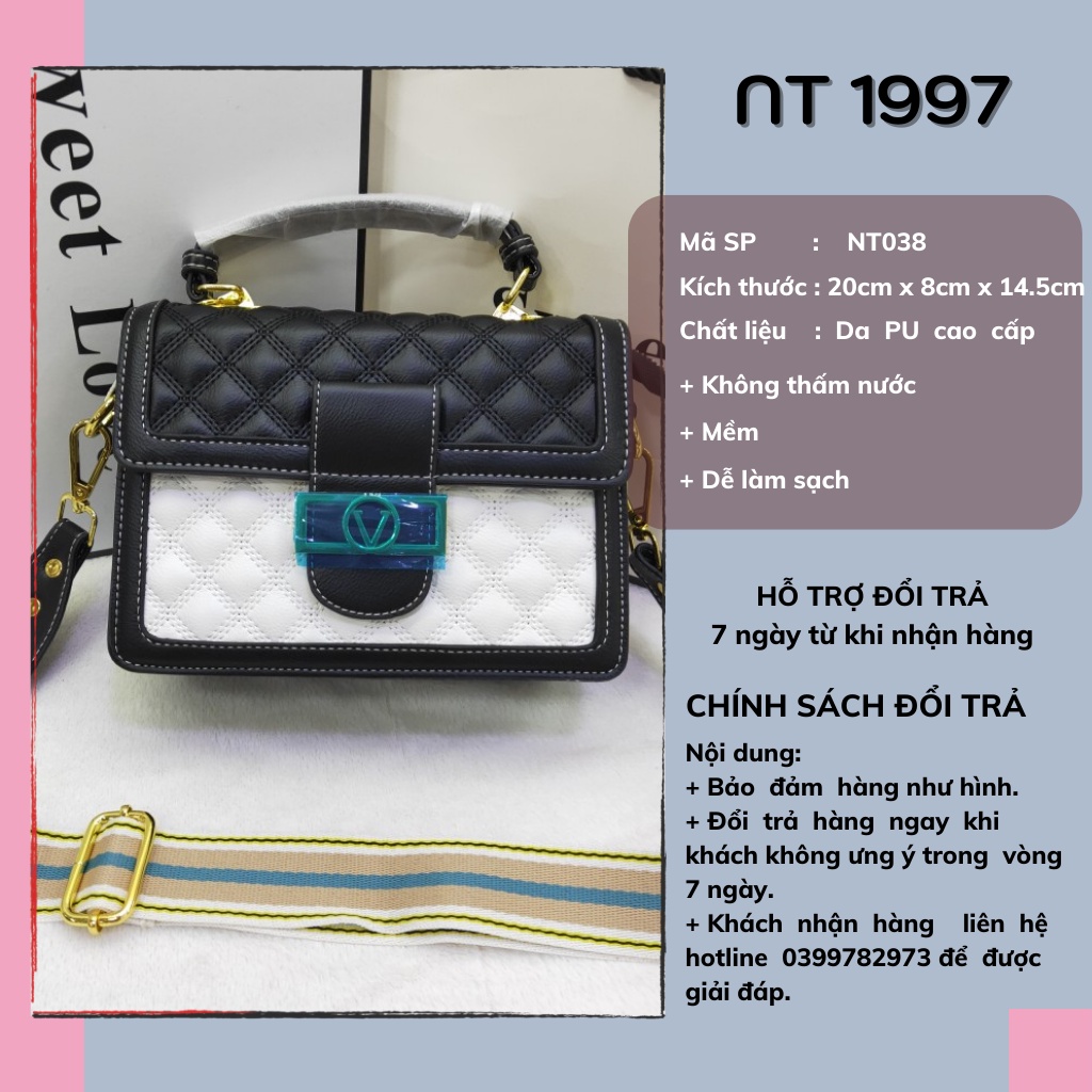 Túi xách nữ đẹp, túi đeo chéo nữ đi chơi cao cấp thời trang phong cách hàn quốc NT38