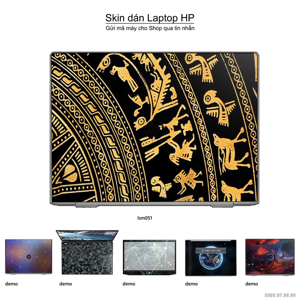 Skin dán Laptop HP in hình Trống Đồng Đông Sơn - lsm051 (inbox mã máy cho Shop)