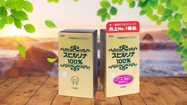 Tảo Xoắn Spirulina Nhật Bản Hộp 2200 Viên tem đỏ - hàng chính hãng