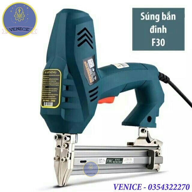 SÚNG BẮN ĐINH THẲNG F30 VENICE - DÙNG ĐIỆN 220V - SÚNG BẮN GỖ CÁC LOẠI - BẢO HÀNH 12 THÁNG