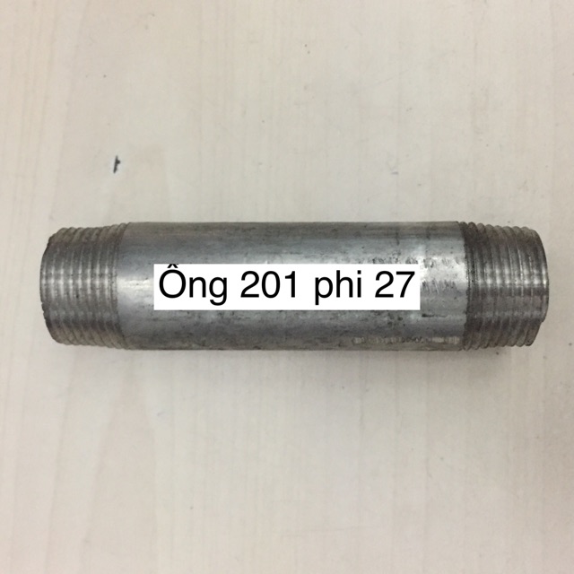 Ống 1 tấc inox 201-304 2 đầu ren phi 13,17,21,27,34