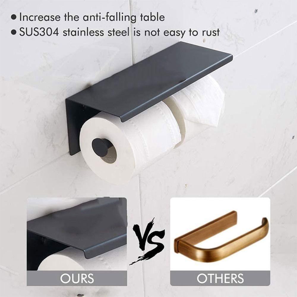 Giá Đỡ Cuộn Giấy Vệ Sinh Gắn Tường Bằng Thép Không Gỉ Chống Gỉ Tiện Lợi Dành Cho Phòng Tắm
