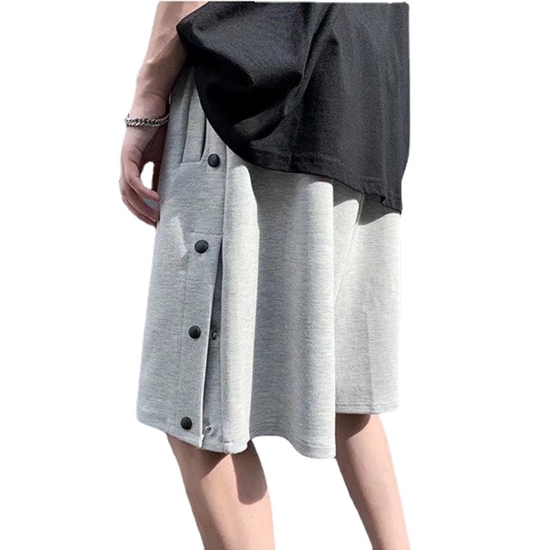 Quần Short Thể Thao Dáng Suông Cài Nút Bên Hông In Họa Tiết Phong Cách Hiphop Đường Phố Hàn Quốc Cho Nam Giới Có Size M-3XL