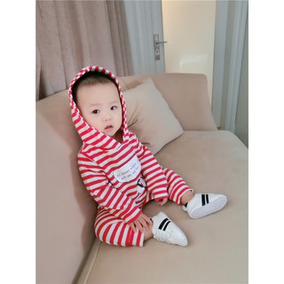 Body liền bé trai có mũ (3-9 tháng)