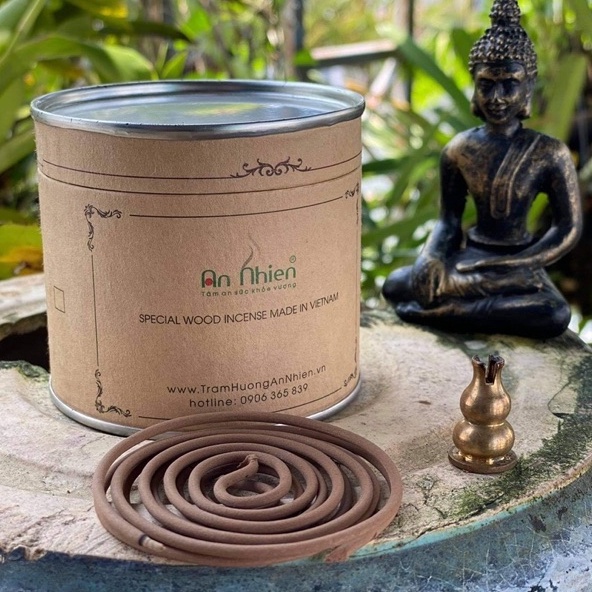 Nhang Vòng Trầm Hương An Nhiên Cao Cấp 4H, Hương, Nhang Thờ Cúng Dâng Hương, Thưởng Lãm, Xông Nhà, V4HCC- Hộp 48 Cái