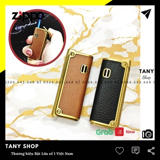 Bật 𝙇𝙪̛̉𝙖 đồng nguyên khối ĐỘC LẠ DL031 Lữaa khè mẫu hình kim loại bọc da - Hôt quẹt 𝒁𝒊𝒑𝒑𝒐 TANY SHOP