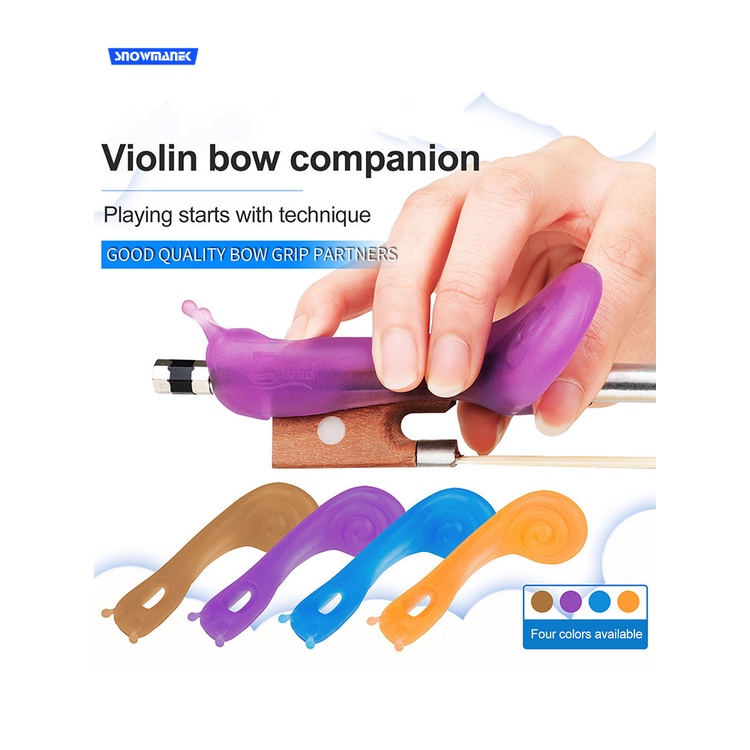 snowmanek Instrument Parts Violin Bow Grip Snail Shape Violin Bow Grip Correcting Posture for Instrument