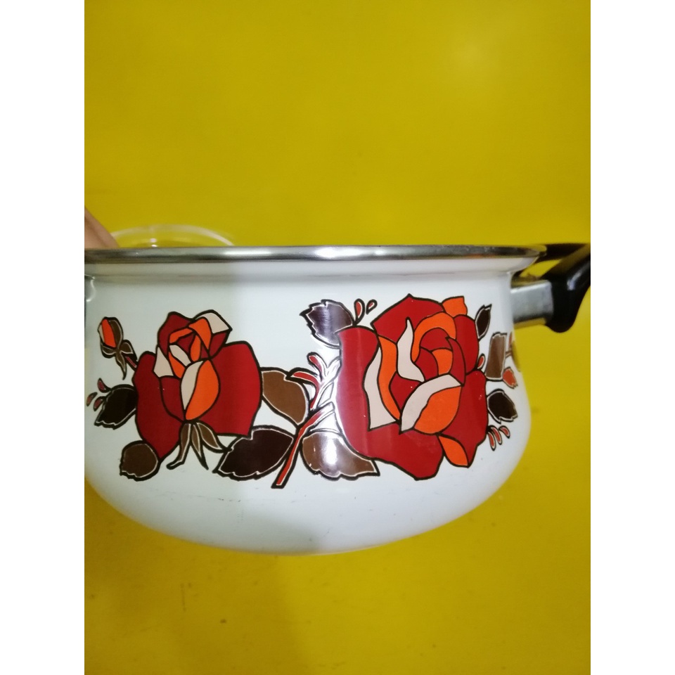 Nồi men nội địa Nhật, size 21cm, cao 12cm (mã 681), Dùng được bếp từ