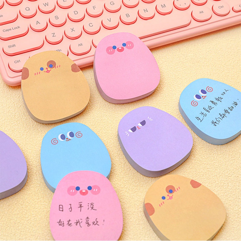 Set 60 Miếng Dán Ghi Chú Họa Tiết Hoạt Hình Dễ Thương Cho Học Sinh