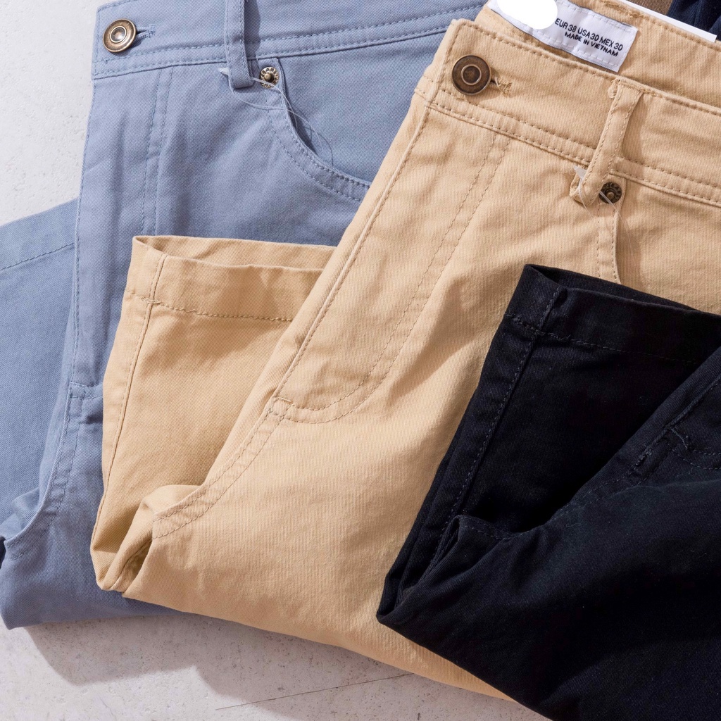 Quần sooc kaki jean nam trơn kiểu dáng trẻ trung, năng động VNLINE - QSKKJZR