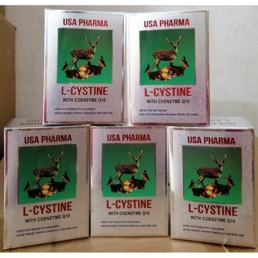 Viên uống L-CYSTINE USA PHARMA  ngăn ngừa rụng tóc, nám, tàn nhang - Hộp 60 viên -biboshop.nt