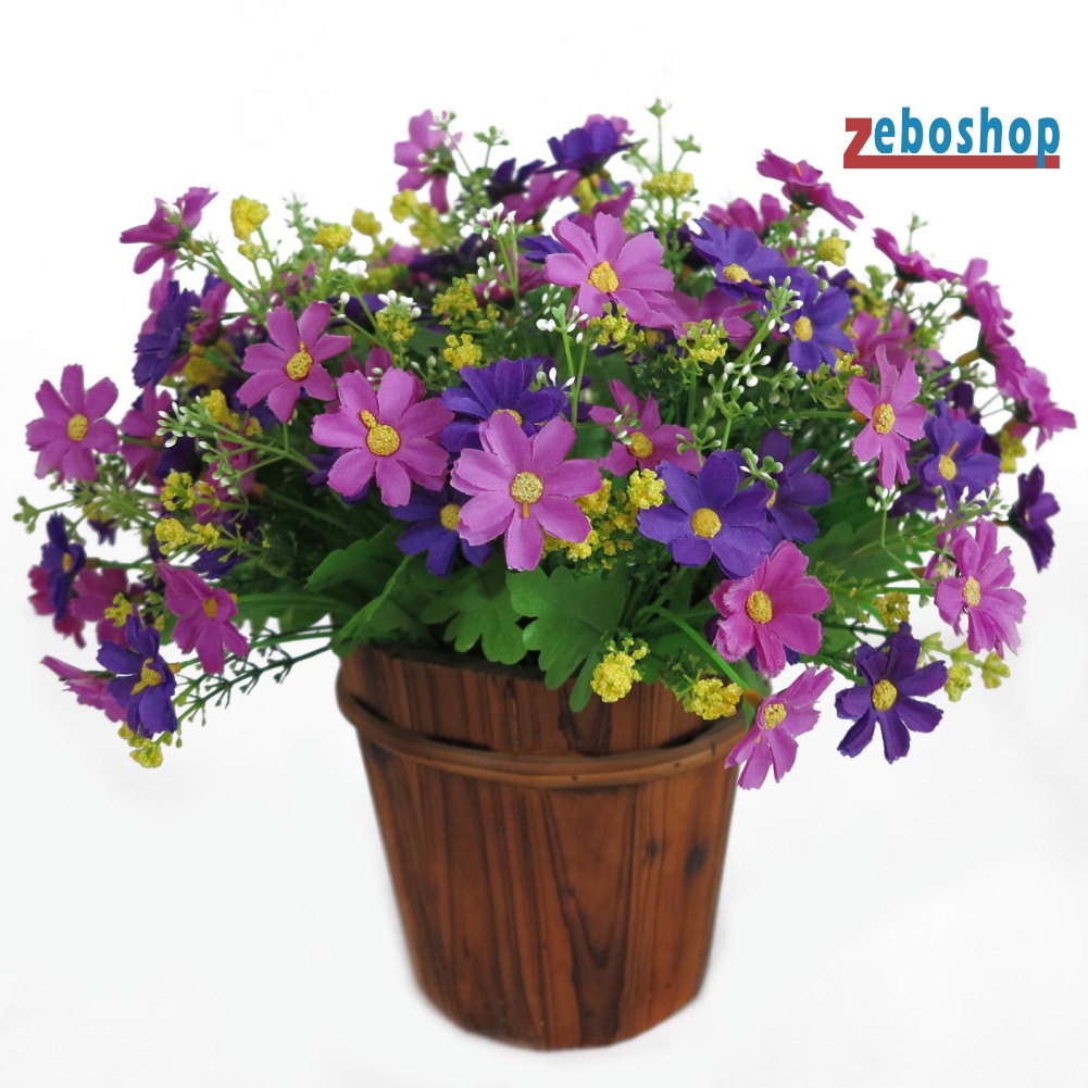 1 Bó 28 Hoa Cúc Nhân Tạo Dễ Thương Trang Trí Nhà Cửa / Tiệc Cưới