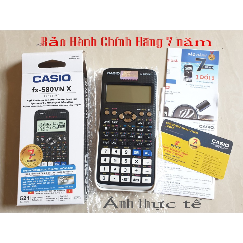 Máy Tính Casio FX 580 VN X - FX 570 VN PLUS ( Chính hãng ) - Bảo hành chính hãng 7 năm