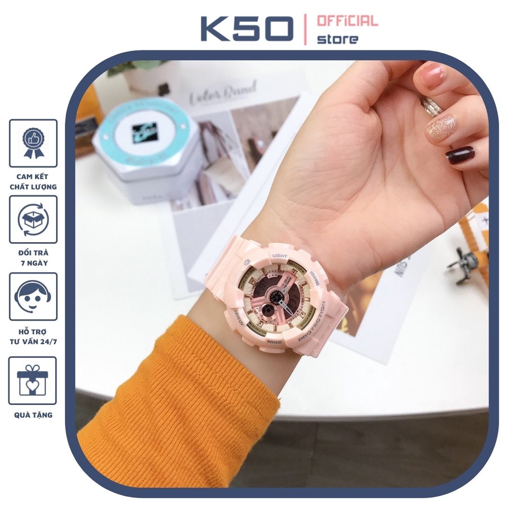 Đồng hồ thể thao nữ kim điện tử BBG full hộp thiếc