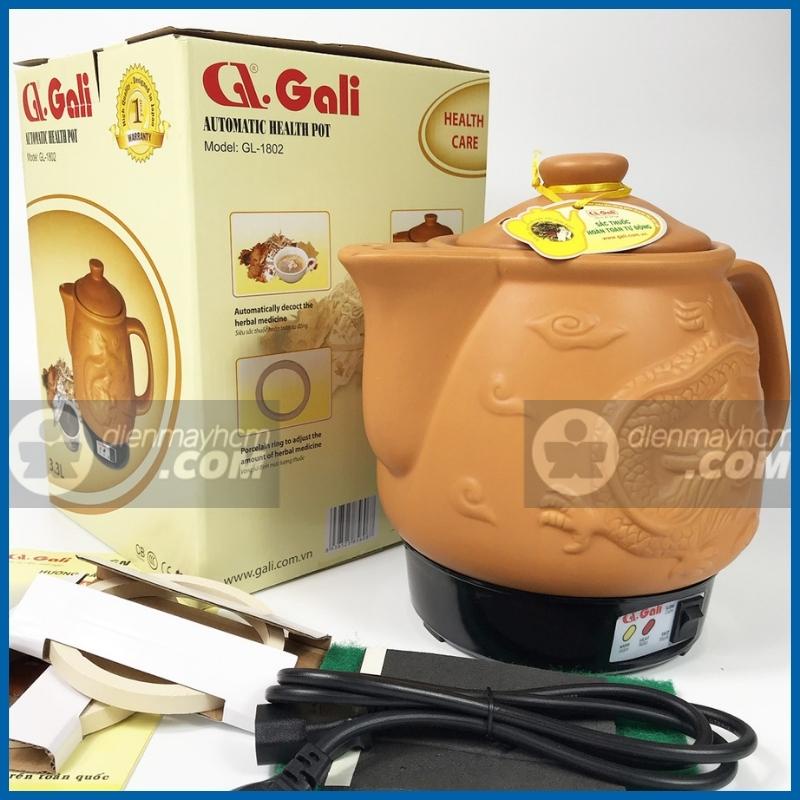 Siêu sắc thuốc GL-1802 450W 3.3L sắc TỰ ĐỘNG nhập khẩu chính hãng tiêu chuẩn an toàn thực phẩm QCVN 12-4:2015/BYT