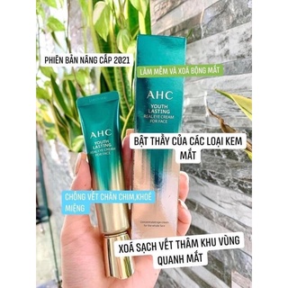 [Auth]Kem mắt AHC 30ml mẫu xanh mới nhất năm 2021 chống lão hoá, giảm bọng mắt và tăng sinh collagen