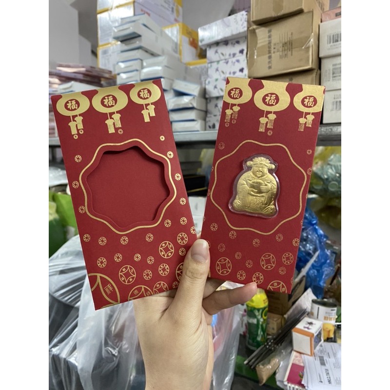 Combo 2 c LÌ XÌ THẦN TÀI MẠ VÀNG 24k