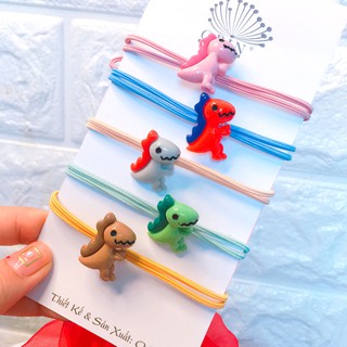 Set 5 buộc tóc khủng long nhiều màu Orin ( K145 K146 K147 K148 K149)