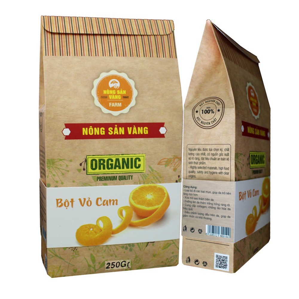 Bột Vỏ Cam Nguyên Chất 250gr - Nông Sản Vàng