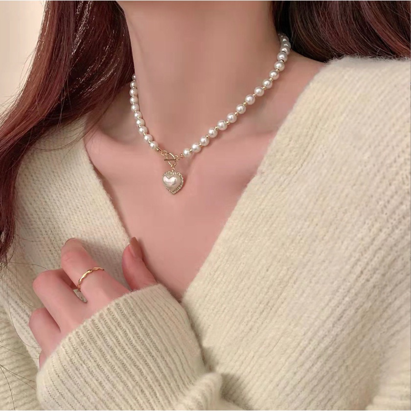 Dây chuyền Nữ, Vòng cổ mặt trái tim đi chơi đi tiệc siêu HOT sang chảnh P70
