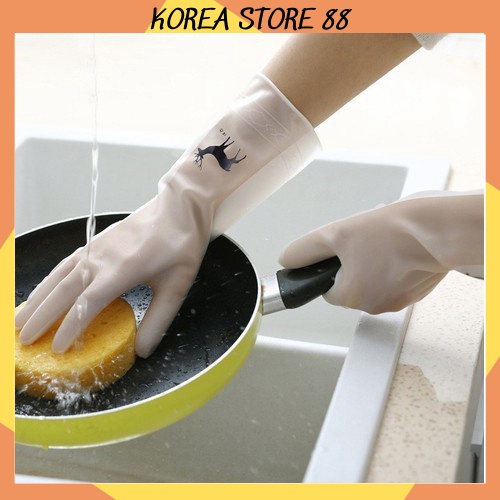 Găng tay cao su con hươu siêu bền dai chống ăn mòn bảo vệ đôi tay của bạn 2397 Korea Store 88