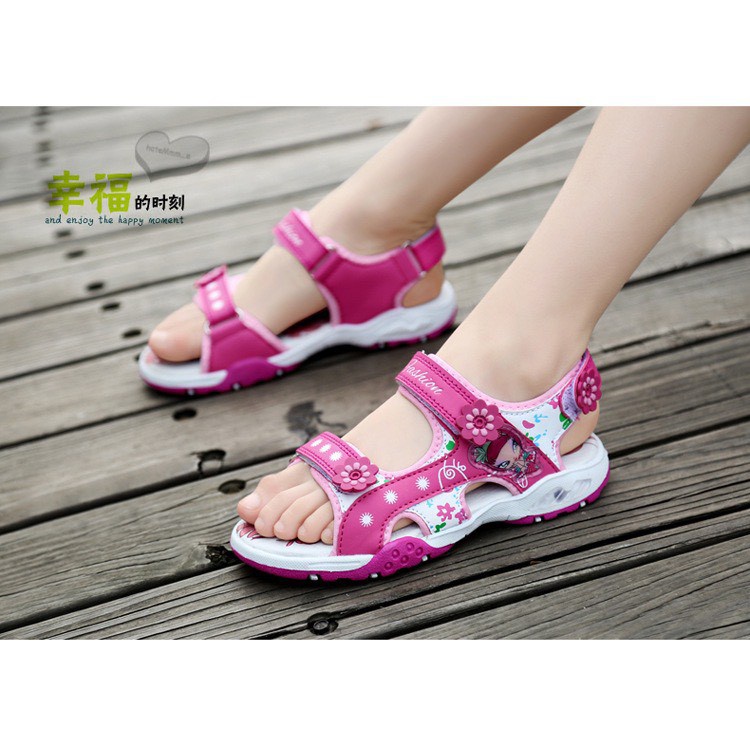 Dép sandal bé gái công chúa dành cho bé từ 3 -13 tuổi Hàng Quảng Châu Cao Cấp (015)