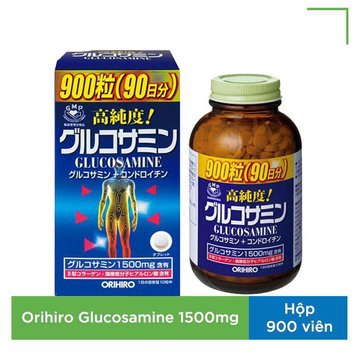 Orihiro Glucosamine 1500mg tăng cường sức khỏe xương khớp của Nhật Bản, Hộp 900 viên