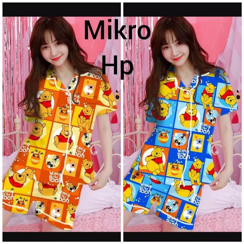 Bộ Đồ Ngủ Hình Gấu Pooh Đáng Yêu Cho Người Lớn