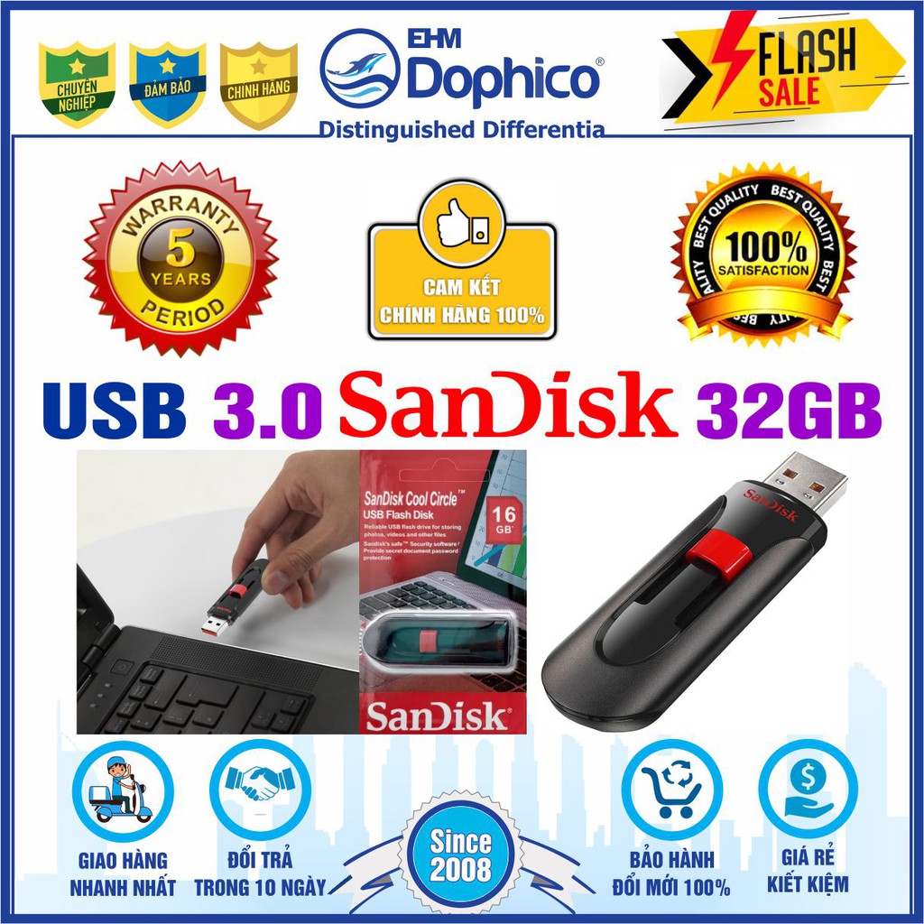 USB 3.0 SanDisk 32GB – CHÍNH HÃNG – Bảo hành 5 năm – 1 đổi 1 | WebRaoVat - webraovat.net.vn