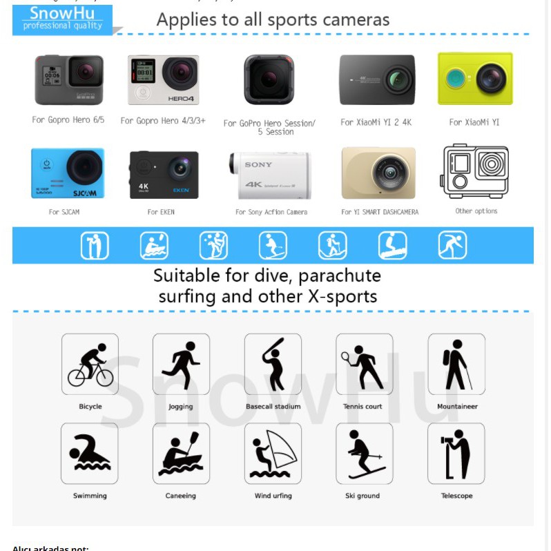 Túi Đựng Máy Ảnh Thể Thao Sức Chứa Lớn Di Động Cho Gopro Hero 9