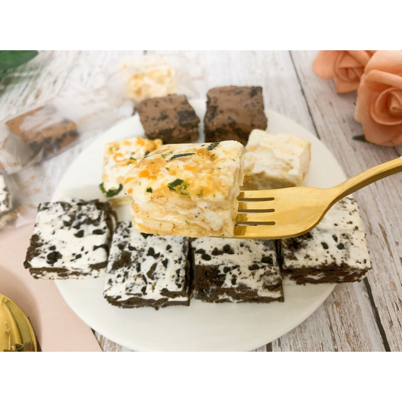 Bánh bông lan giòn Cookie 3 Vị Gồm Oreo-Cacao Brownie-Rong biển chà bông Yakiss Túi Giấy Xinh 118g