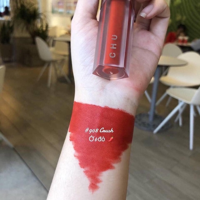 SON CHU - ĐỎ CAM TẶNG KÈM SON DƯỠNG KIM CƯƠNG