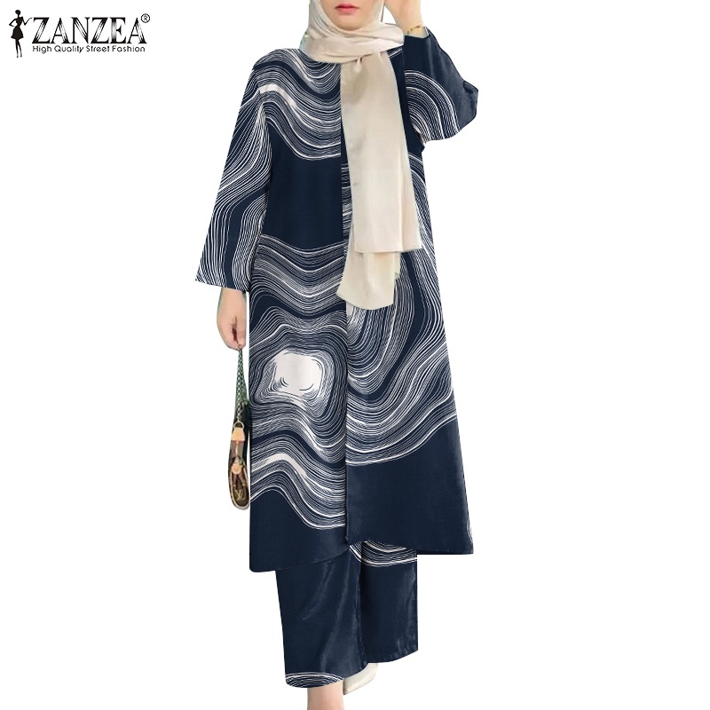 Bộ đồ ZANZEA dài tay phong cách Hồi giáo thời trang dành cho nữ