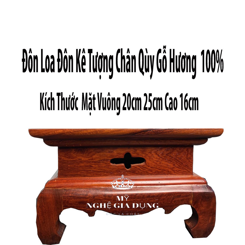 Kỉ vuông gỗ hương kệ các vận dụng trong nhà chắc chắn đẹp mặt 20 cm 25cm