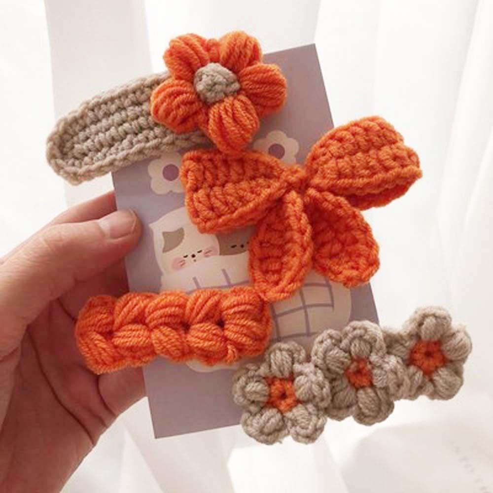 TWINKLE Kẹp Tóc Hình Bông Hoa Bằng Lông Nhung Thời Trang Thu Đông Hàn Quốc