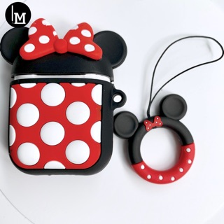 H12- hộp đựng tai nghe chống sốc, trầy silicone hình chuột Mickey
