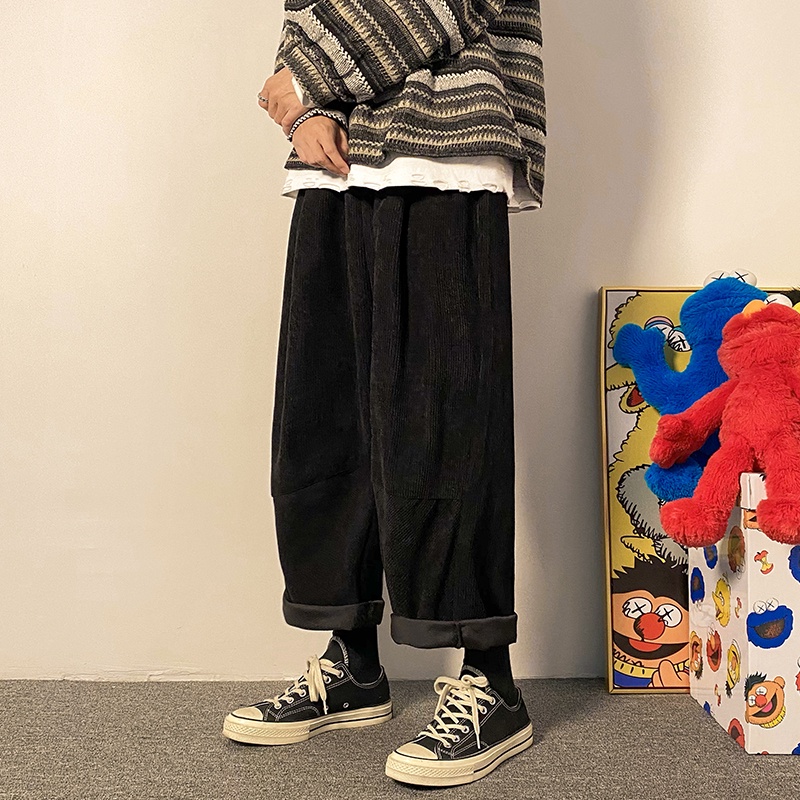 Quần ống rộng Màu Trơn Thời Trang Dành Cho Nam Size L-8XL